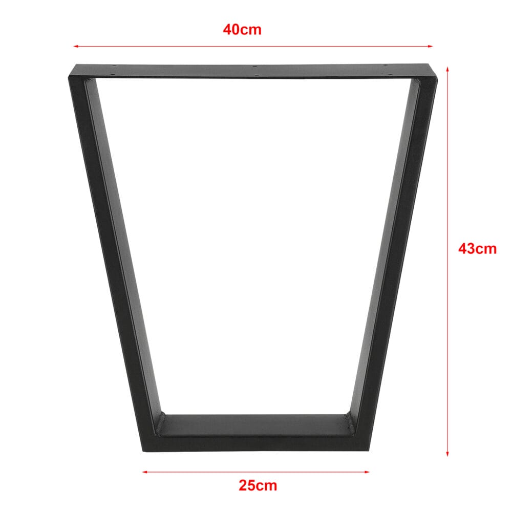 Tischbeine Metall 2er-Set Tischgestell 2er Set 25/40x43cm