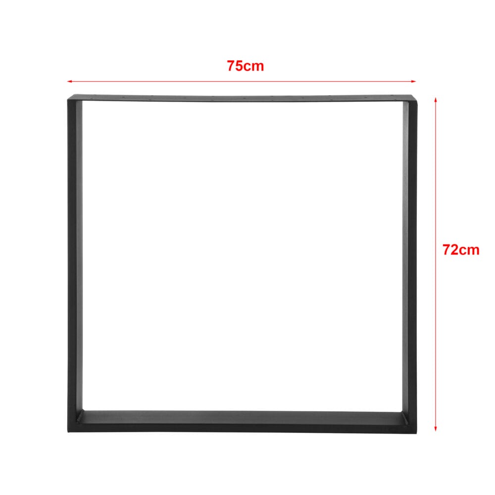 Tischbeine Metall 2er-Set Tischgestell 75x72 cm