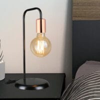 Tischlampe Lancaster E27 Metall Schwarz Kupferfarben