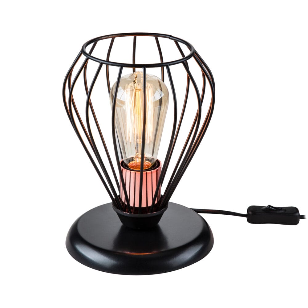 Tischlampe Grays E27 Metall Schwarz Kupferfarben