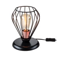Tischlampe Grays E27 Metall Schwarz Kupferfarben