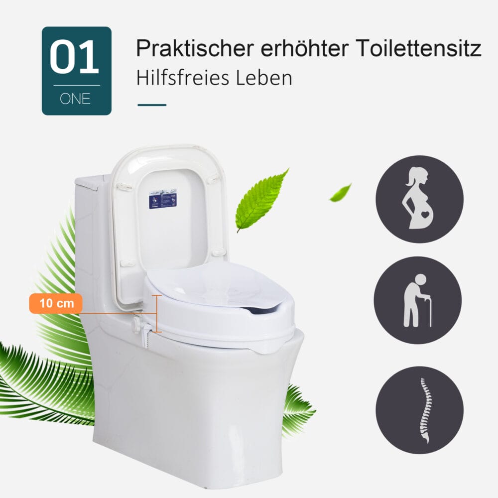 Toilettenaufsatz 130kg Toilettensitzerhöhung
