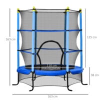 Trampolin Ø163cm für Kinder mit Sicherheitsnetz bis 45kg