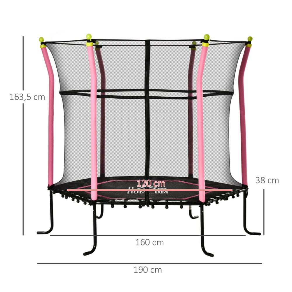 Trampolin für Kinder mit Sicherheitsnetz 163.5Hcm bis 60kg