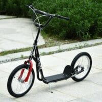 Trottinett Scooter Kickboard Kindertrotti 16 Zoll Luftreifen schwarz