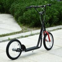 Trottinett Scooter Kickboard Kindertrotti 16 Zoll Luftreifen schwarz