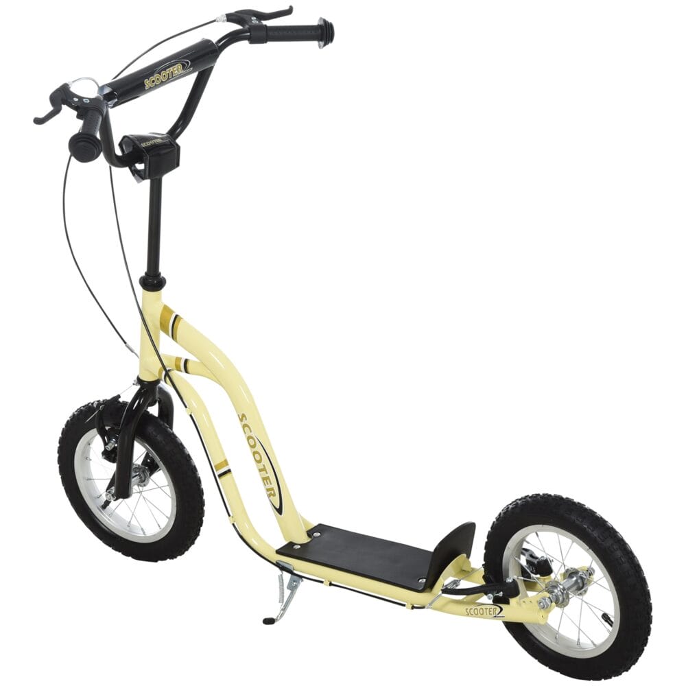 Trottinett mit Luftreifen Scooter Kickboard Kindertrotti 12 Zoll