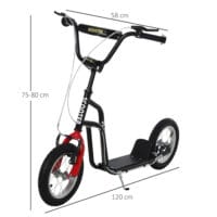 Trottinett mit Luftreifen Scooter Kickboard Kindertrotti 12 Zoll