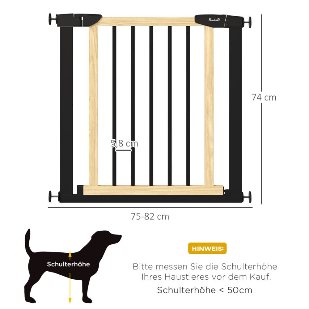 Türschutzgitter Hundeabsperrgitter 75-82cmTreppenschutzgitterr