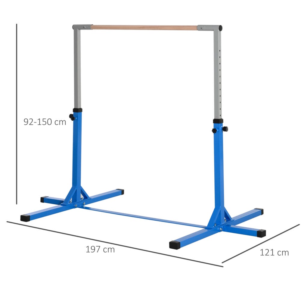 Turnstange Turnreck Reckstange Gymnastikstange 13 Stufen Blau