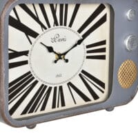 Wanduhr Fernseher Metall Dekouhr Retro Shabby Look