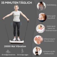 Vibrationsplatte mit 2 Fitnessbändern 99 Vibrationsstufen