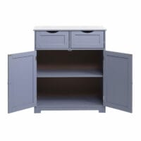 Vintage Kommode Nostalgie 2 Schubladen und 2 Türen 80x70x35cm grau
