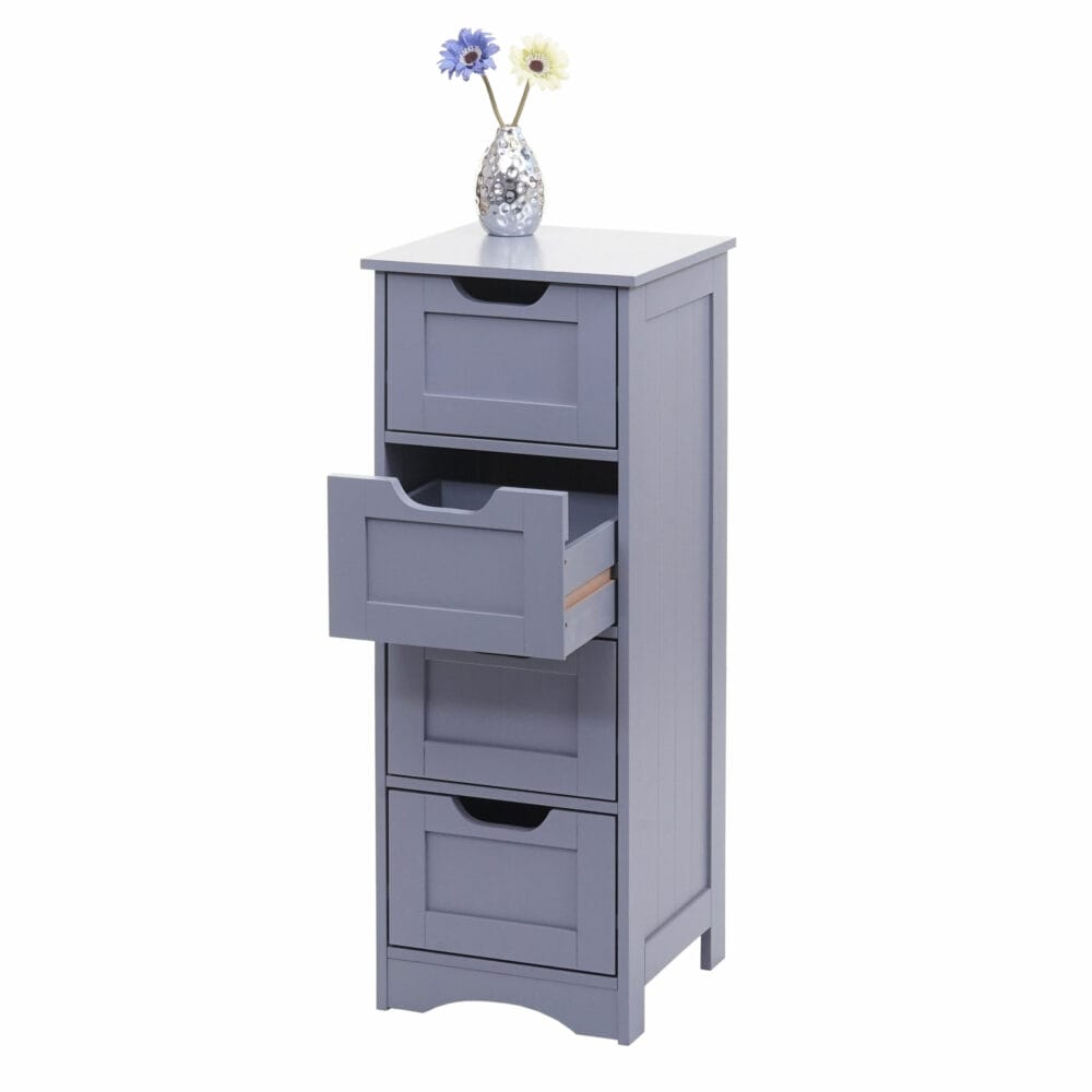 Vintage Kommode Nostalgie 4 Schubladen 80x30x26cm grau