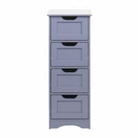Vintage Kommode Nostalgie 4 Schubladen 80x30x26cm grau
