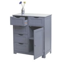 Vintage Kommode Nostalgie 5 Schubladen und 1 Tür 80x70x35cm grau