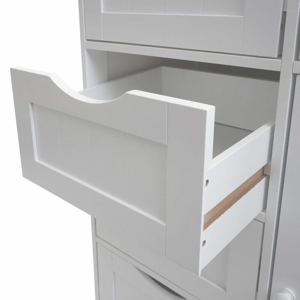 Vintage Kommode Nostalgie 5 Schubladen und 1 Tür 80x70x35cm weiss