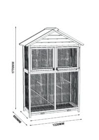 Voliere Holz Vogelvoliere XL