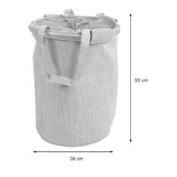 Wäschekorb easyLaundry Wäschesammler 55x39cm 65L cord grau