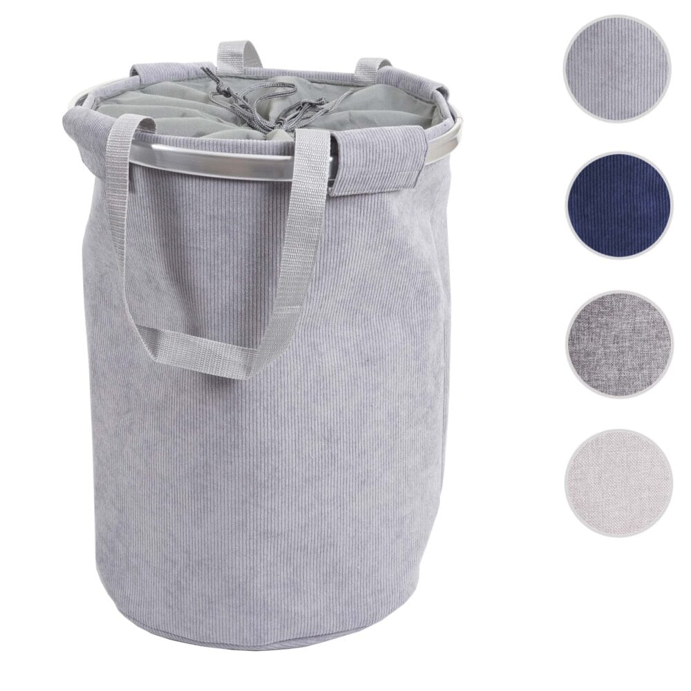 Wäschekorb easyLaundry Wäschesammler 55x39cm 65L cord grau