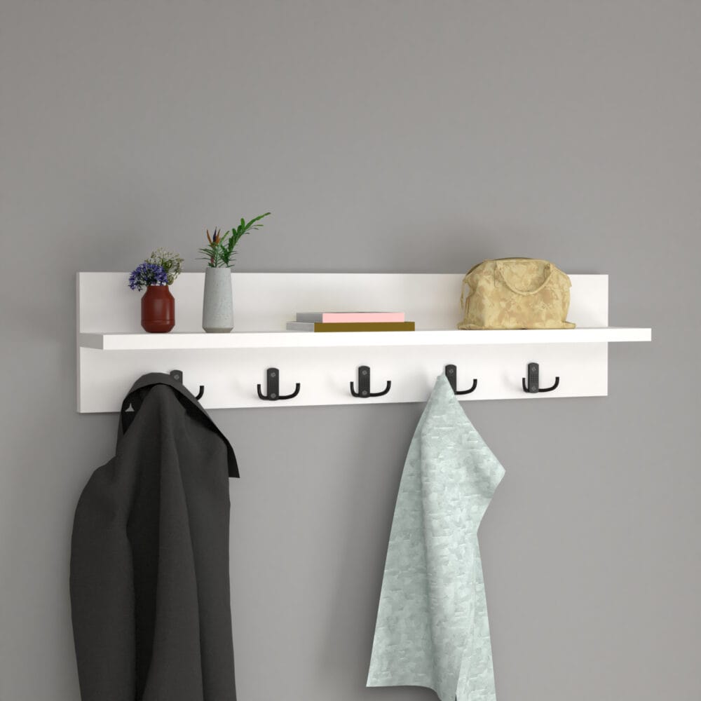 Wandgarderobe Hammarö 80x11x18cm Weiss