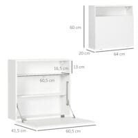 Wandklapptisch Schreibtisch mit Stauraum Klappbarer 64x20x60cm