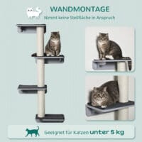 Wandkratzbaum Katzen-Kletterwand Kratzbaum 66x28x137cm