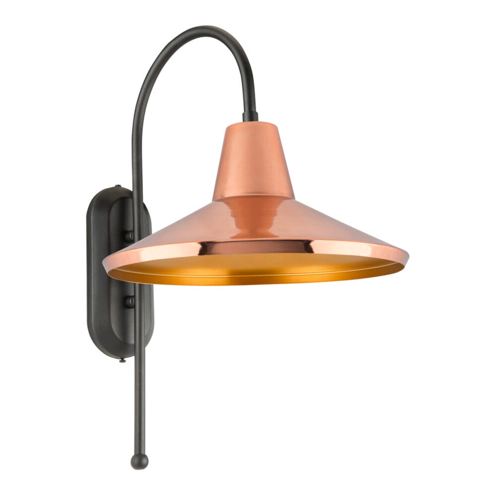 Wandleuchte Kirkcaldy 40x30x51cm 1-flammig Schwarz Messing