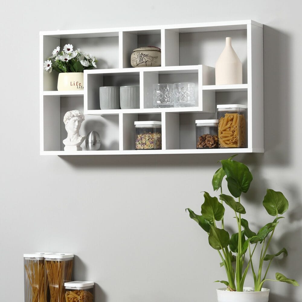 Wandregal Bücherregal Cube weiss 85x47.50cm