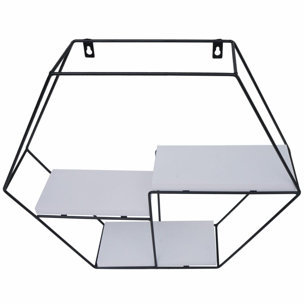 Wandregal HWC-K76 3 Regalböden Industrial 43x49x11cm