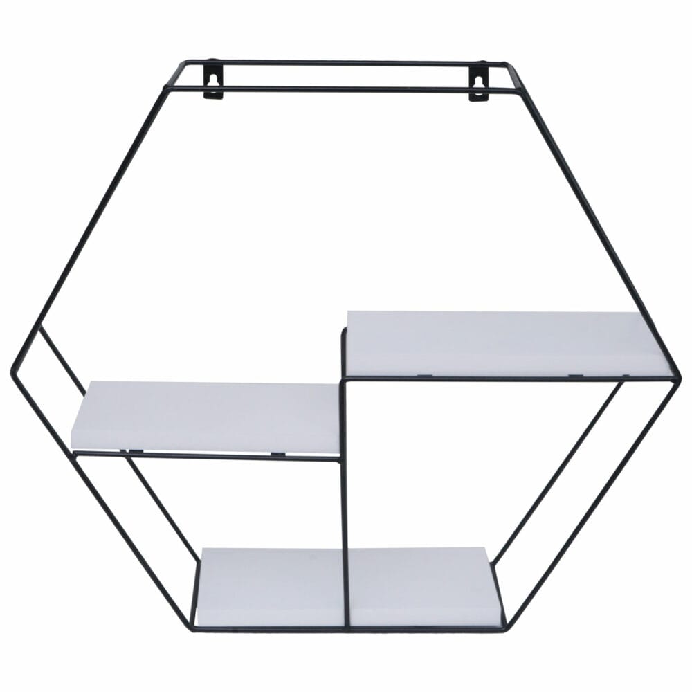 Wandregal HWC-K76 3 Regalböden Industrial 43x49x11cm