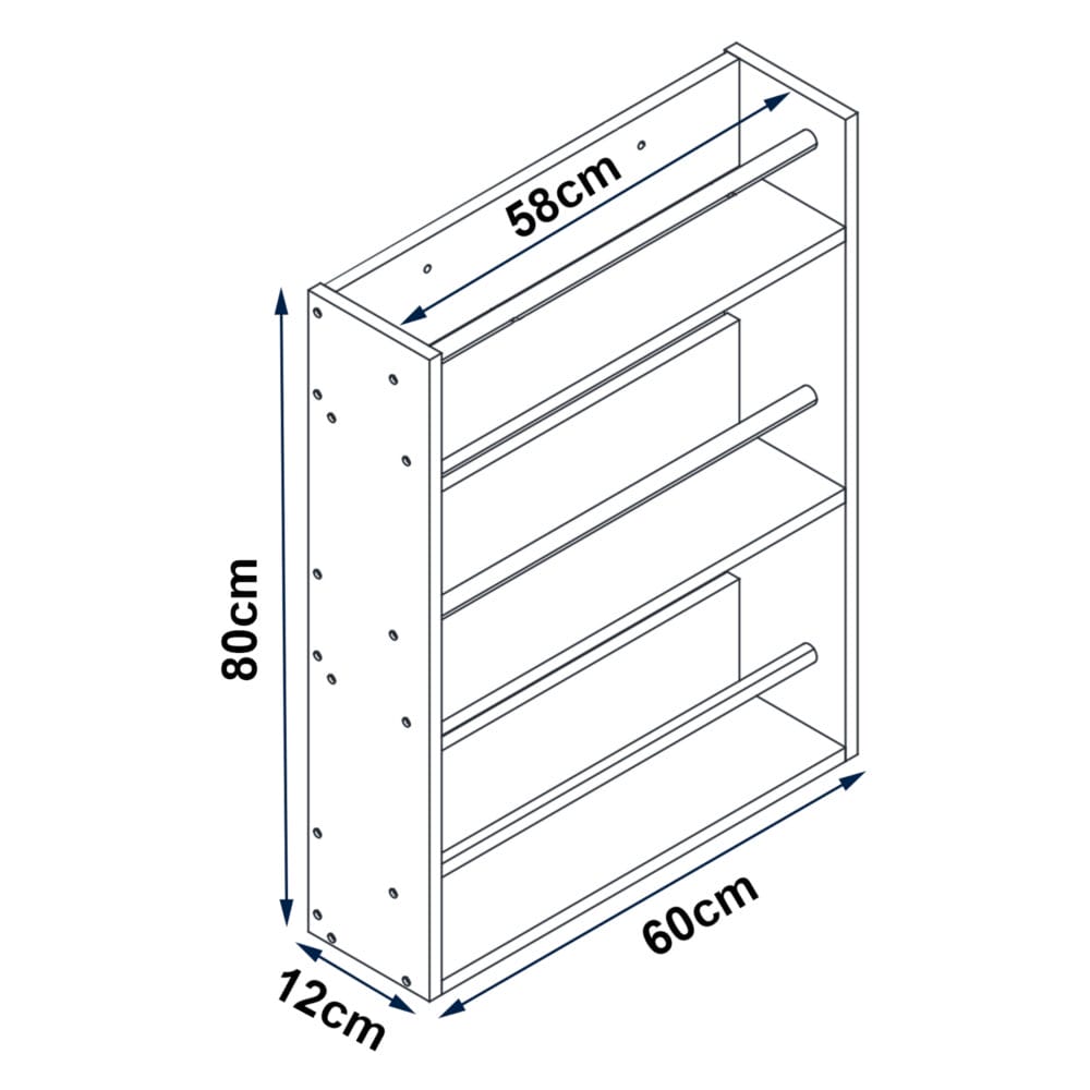 Wandregal Baltimore Bambus 80x60x12cm