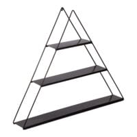 Wandregal St. Louis Schwarz Pyramidenform 70x9x59cm