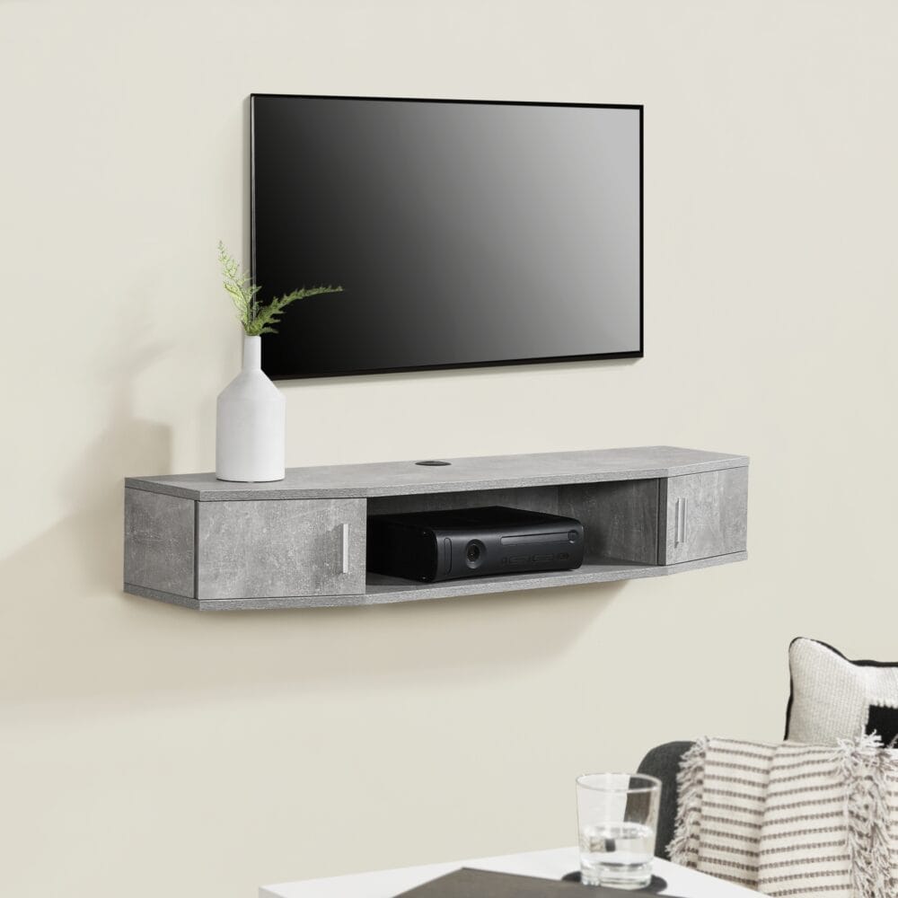 TV-Wandregal Houston Beton-Optik