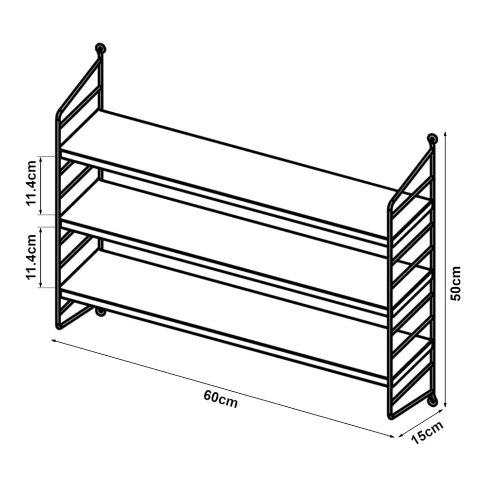 Modulares Wandregal Strängnäs Graublau matt