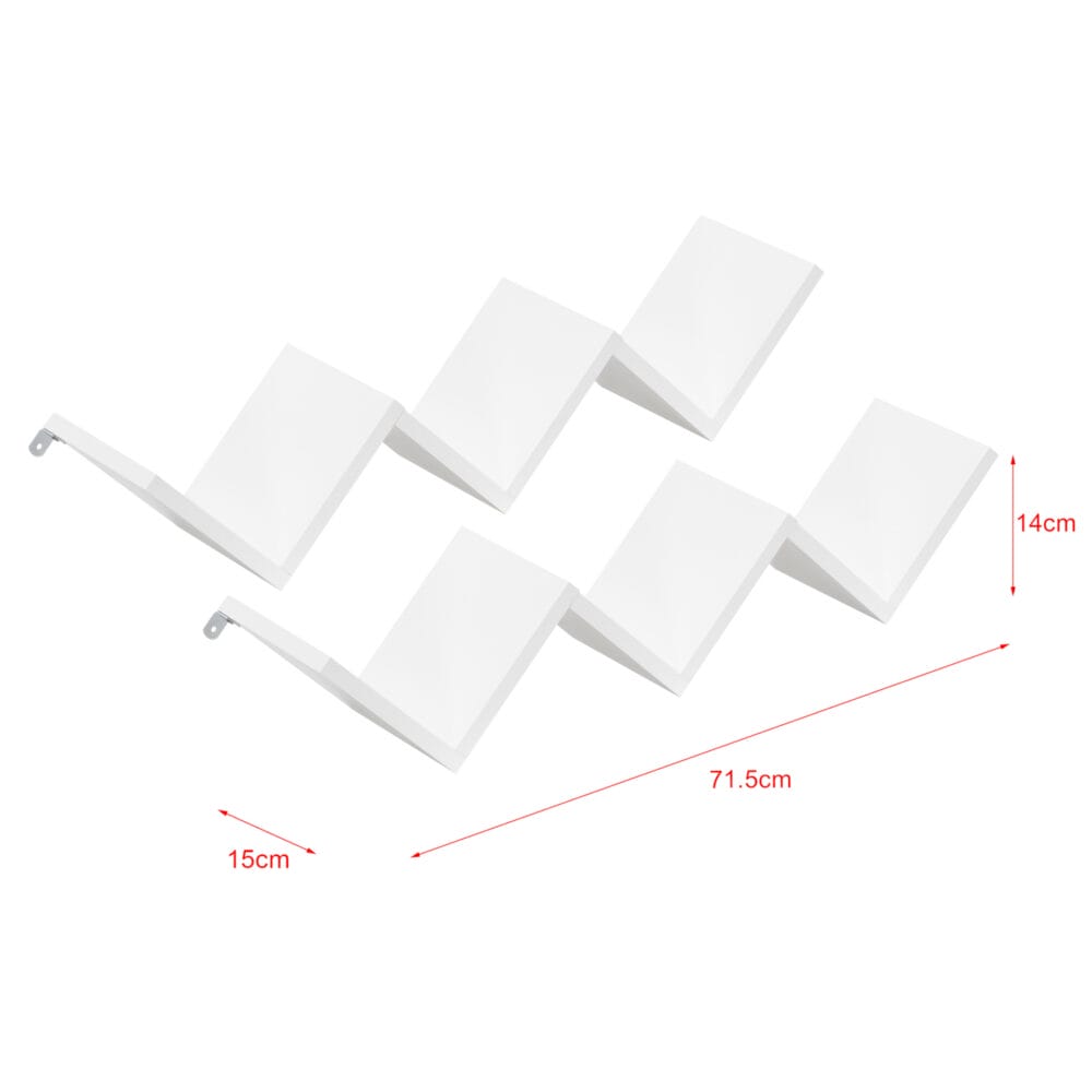 Wandregal Askim 72x15x14cm 2er Set Weiss