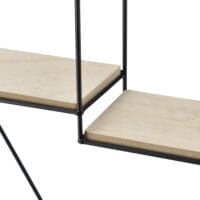 Wandregal Kaya 40x12x35cm Wabenförmig mit 3 Ablagen Schwarz