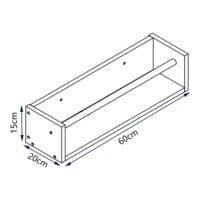 2-in-1 Wandregal New York Bambus