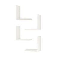 Wandregal Broby im 4er Set 30x30x16cm Weiss