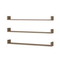 Wandregal-Set Arden 10x120x15cm Eiche. rustikal