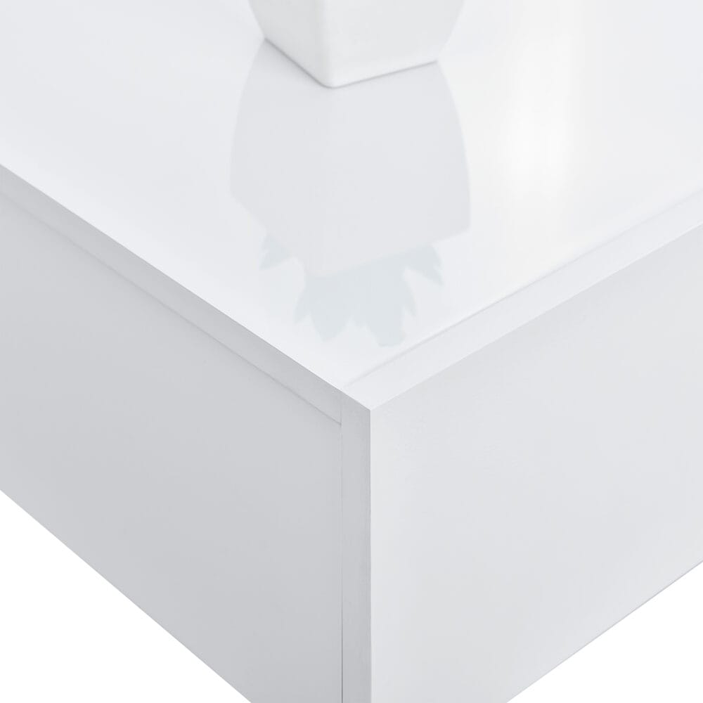 Wandregal Madison mit Schublade Weiss Hochglanz 46x30x15cm