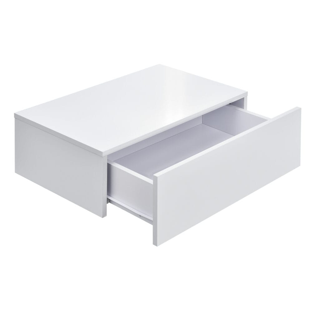 Wandregal Madison 2er Set Weiss/Schwarz Hochglanz 46x30x15cm