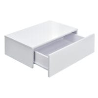 Wandregal Madison 2er Set Weiss Hochglanz 46x30x15cm