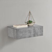 Wandregal Madison mit Schublade Beton-Optik 46x30x15cm