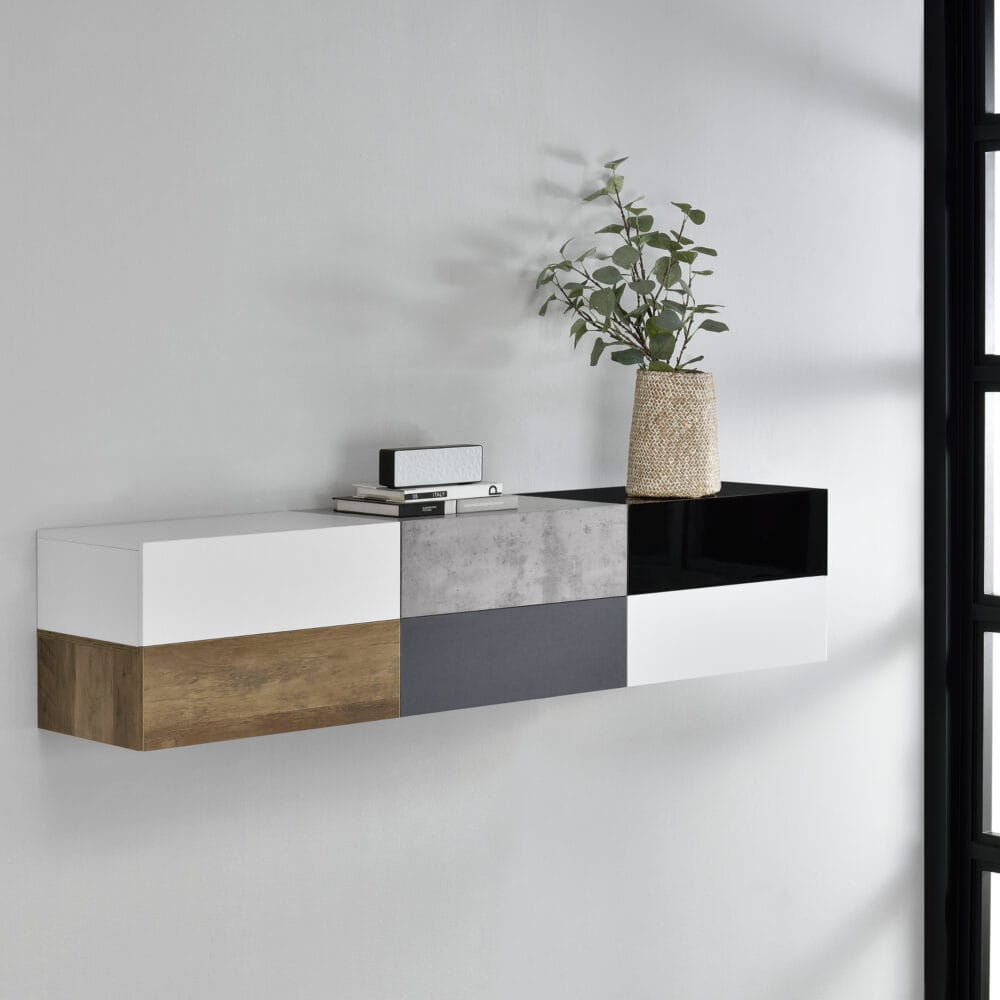 Wandregal Madison 6er Set 46x30x15cm in sechs Farben