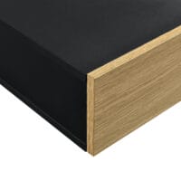 Wandregal Miami mit Schublade Schwarz/Holz 50x24x12cm