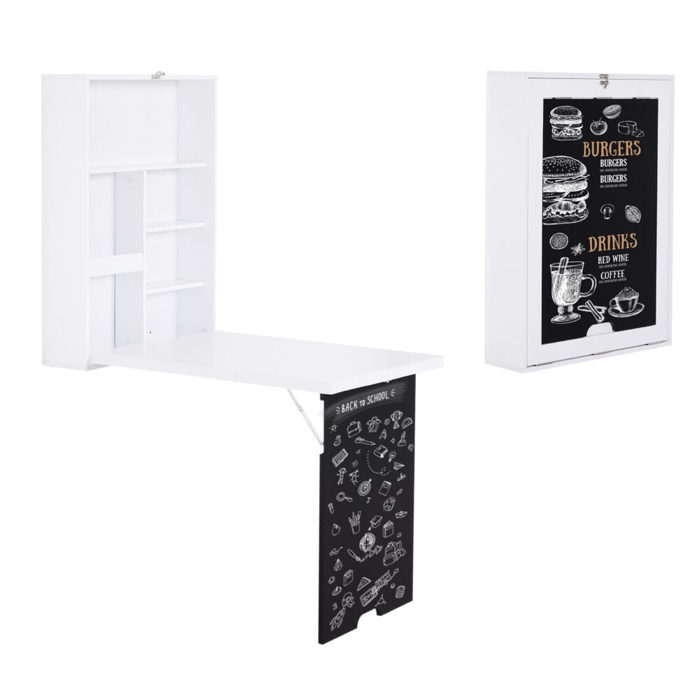 Wandtisch Wandklapptisch Schreibtisch mit Tafel 60x94.5x147cm