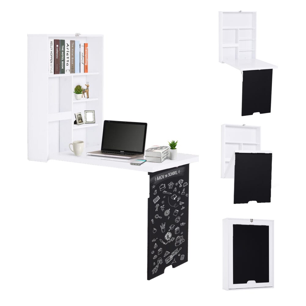 Wandtisch Wandklapptisch Schreibtisch mit Tafel 60x94.5x147cm