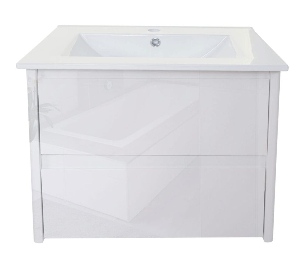 Waschbecken + Unterschrank JAM-B19 hochglanz 50x60cm weiss