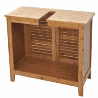 Waschbeckenunterschrank Badschrank Bambus 60x67x30cm